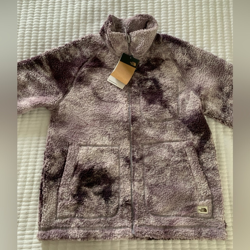 The North Face Women’s Sherpa Purple White Full Zip Jacket Size Small